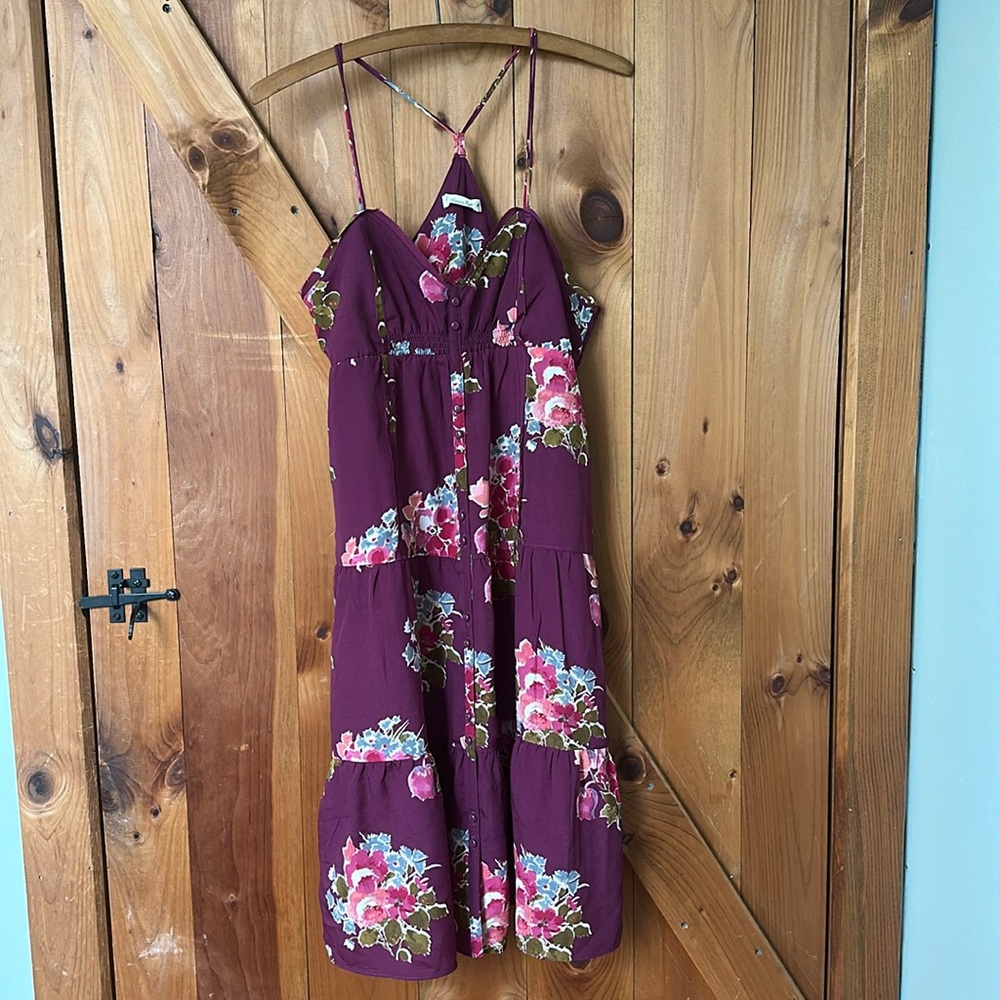 American eagle teared drop waist floral dress